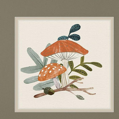Set Of Two Amanita Mushroom Silver Framed Wall Art HomeRoots