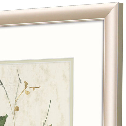 Set Of Two Golden Green Branches Gold Framed Wall Art HomeRoots
