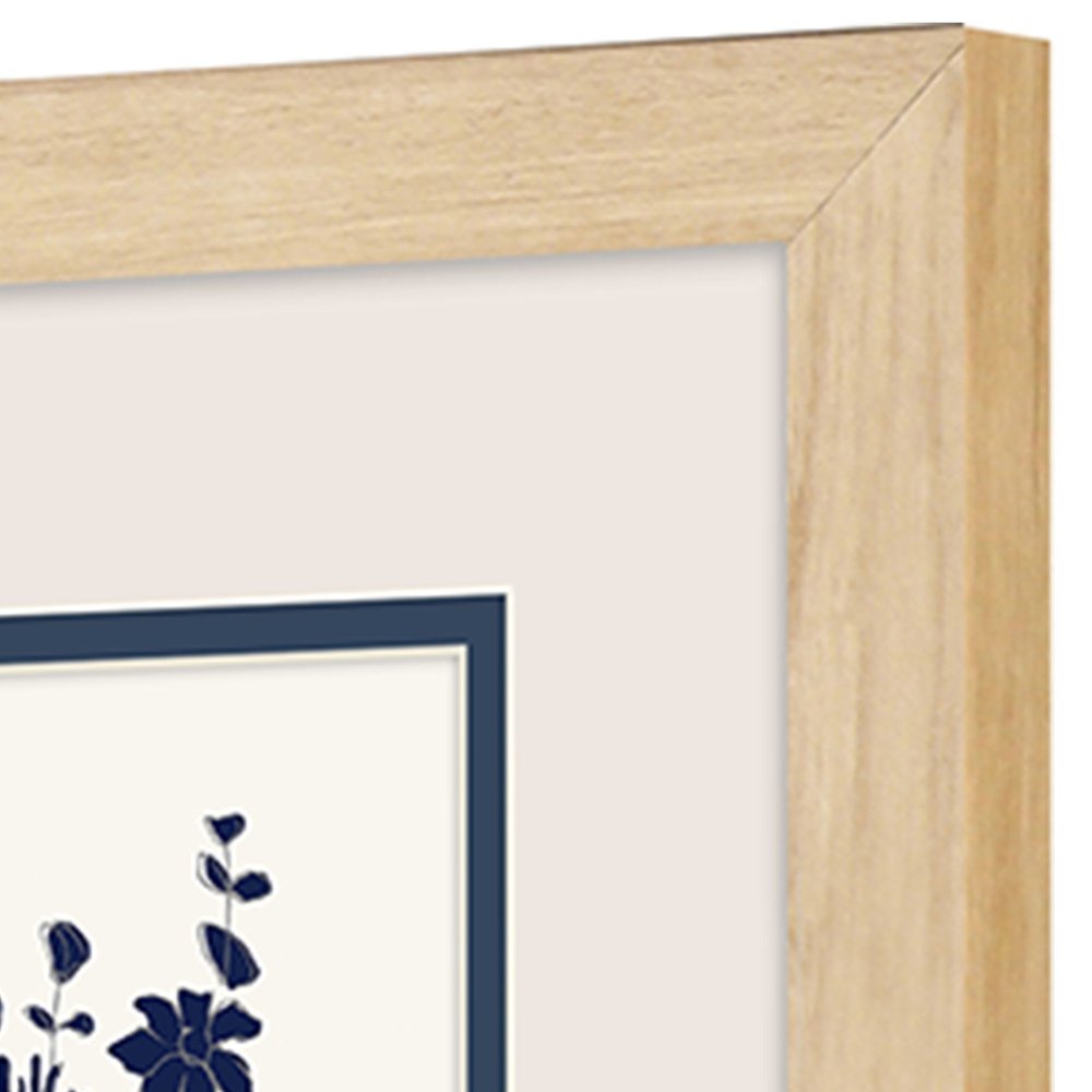 Set Of Two Indigo Sketch Brown Framed Wall Art HomeRoots