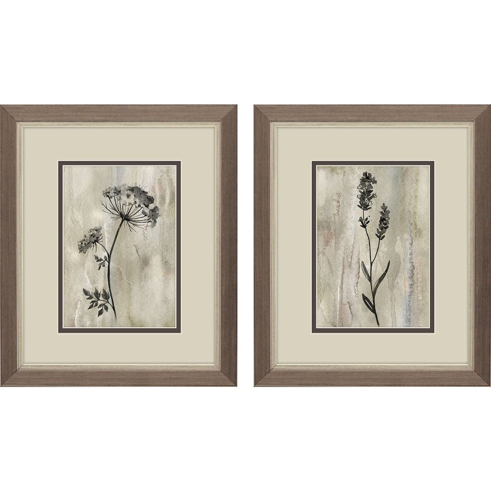 Set Of Two Sumi-e Silhouette I Silver Framed Wall Art HomeRoots