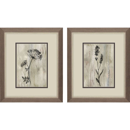 Set Of Two Sumi-e Silhouette I Silver Framed Wall Art HomeRoots