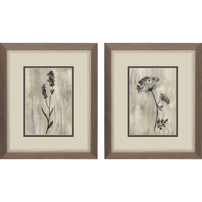 Set Of Two Sumi-e Silhouette I Silver Framed Wall Art HomeRoots