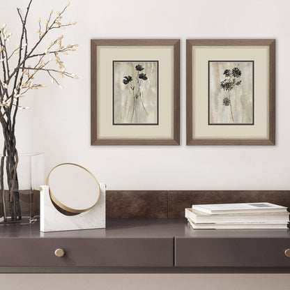 Set Of Two Sumi-e Silhouette II Silver Framed Wall Art HomeRoots