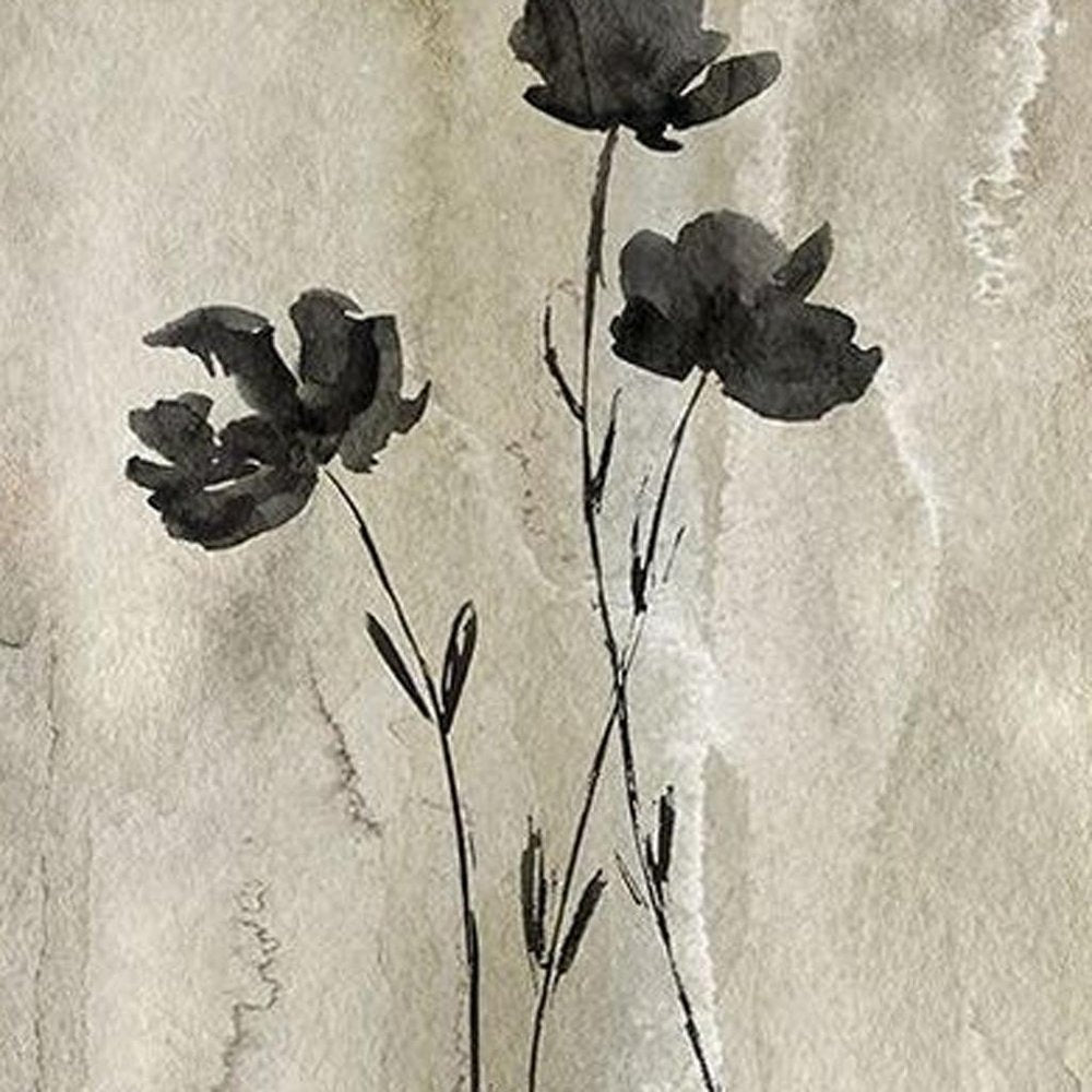 Set Of Two Sumi-e Silhouette II Silver Framed Wall Art HomeRoots