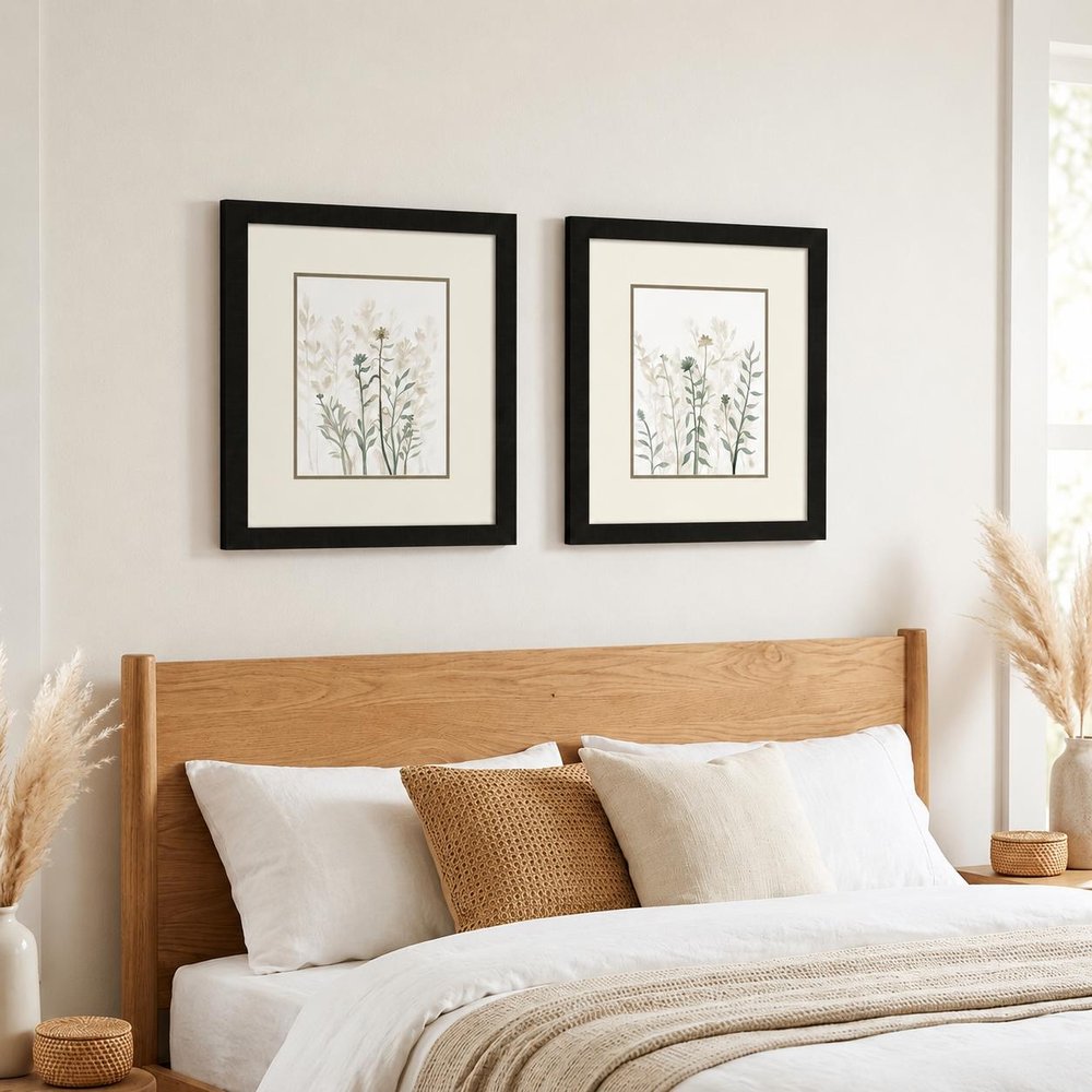 Set Of Two Branch Silhouette Brown Framed Wall Art HomeRoots