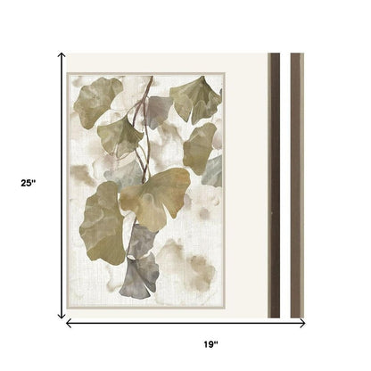 Set Of Two Gingko Accent Silver Framed Wall Art HomeRoots