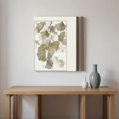 Set Of Two Gingko Accent Silver Framed Wall Art HomeRoots