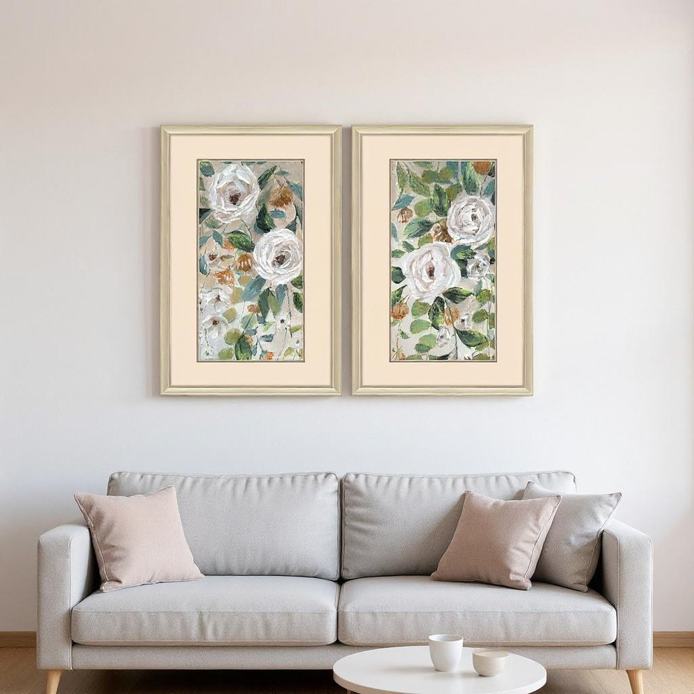 Set Of Two Cascading Beauties Gold Framed Wall Art HomeRoots