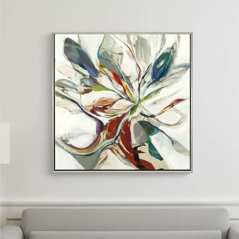 Halcyon Silver Floater Frame Wall Art HomeRoots
