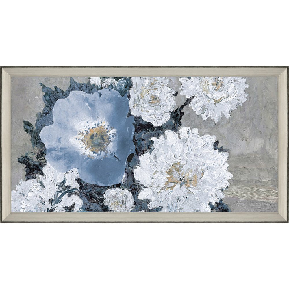 Lyrical Floral - Burst Silver Framed Wall Art HomeRoots