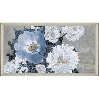 Lyrical Floral - Burst Silver Framed Wall Art HomeRoots