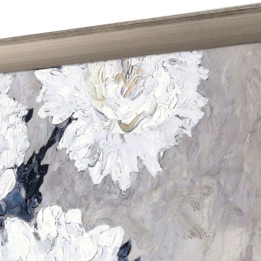 Lyrical Floral - Burst Silver Framed Wall Art HomeRoots