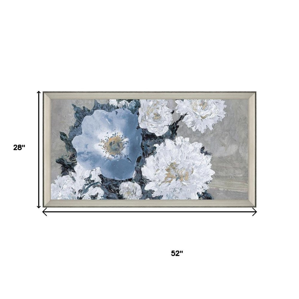Lyrical Floral - Burst Silver Framed Wall Art HomeRoots