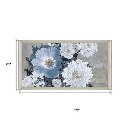 Lyrical Floral - Burst Silver Framed Wall Art HomeRoots