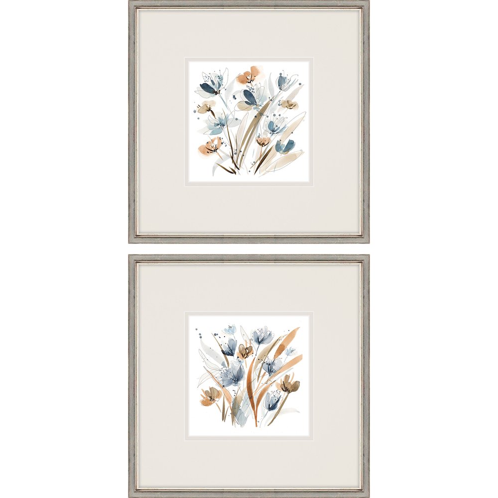 Set Of Two Coastal Blooms Silver Framed Wall Art HomeRoots