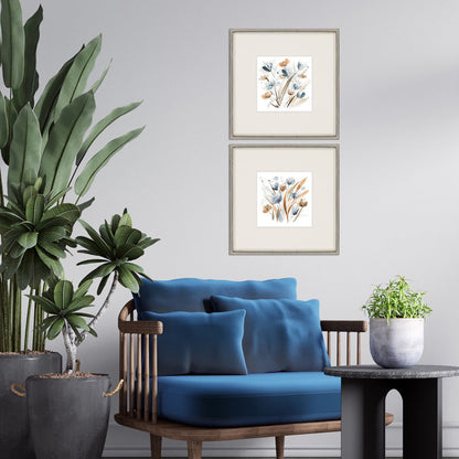 Set Of Two Coastal Blooms Silver Framed Wall Art HomeRoots