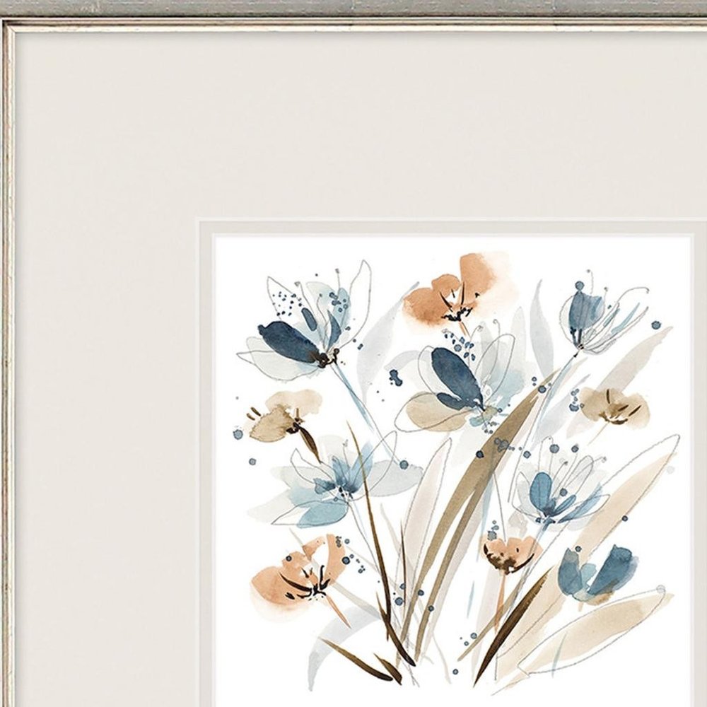 Set Of Two Coastal Blooms Silver Framed Wall Art HomeRoots