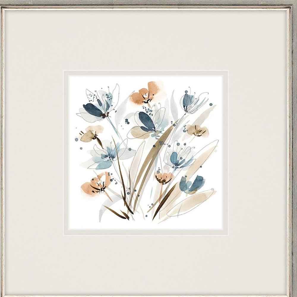 Set Of Two Coastal Blooms Silver Framed Wall Art — view 4