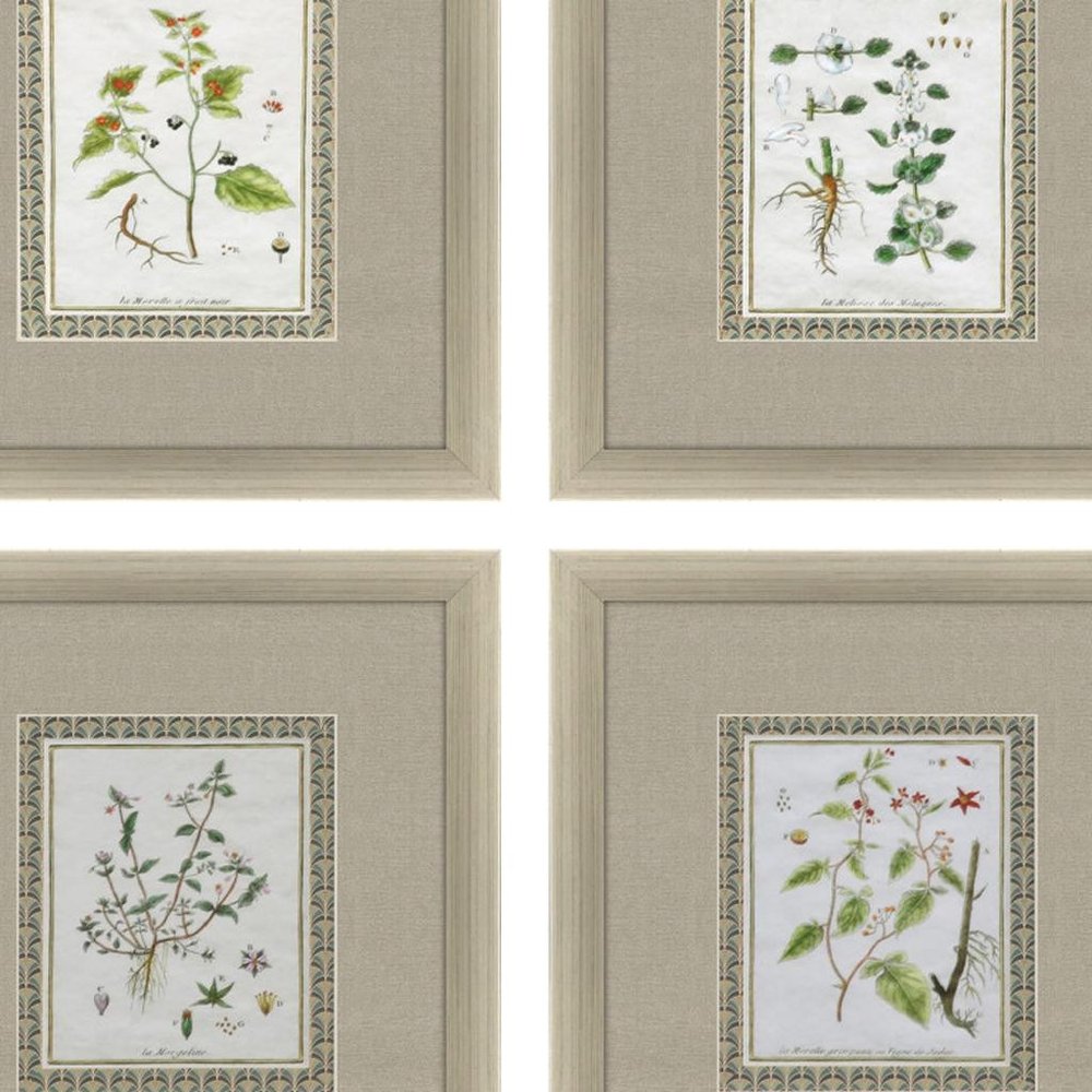 Set Of Four La Passerage II Silver Framed Wall Art HomeRoots