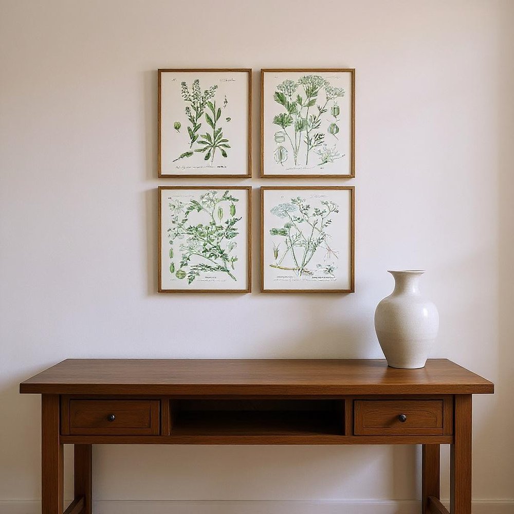 Set Of Four Assemblage Gold Framed Wall Art HomeRoots