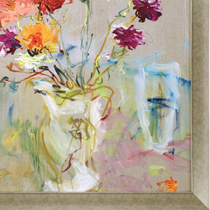 A Jug of Dahlias Gold Framed Wall Art HomeRoots
