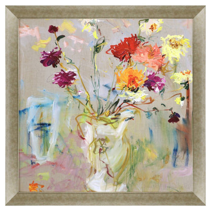 A Jug of Dahlias Gold Framed Wall Art HomeRoots