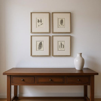 Set Of Four Petite Ferns Gold Framed Wall Art HomeRoots