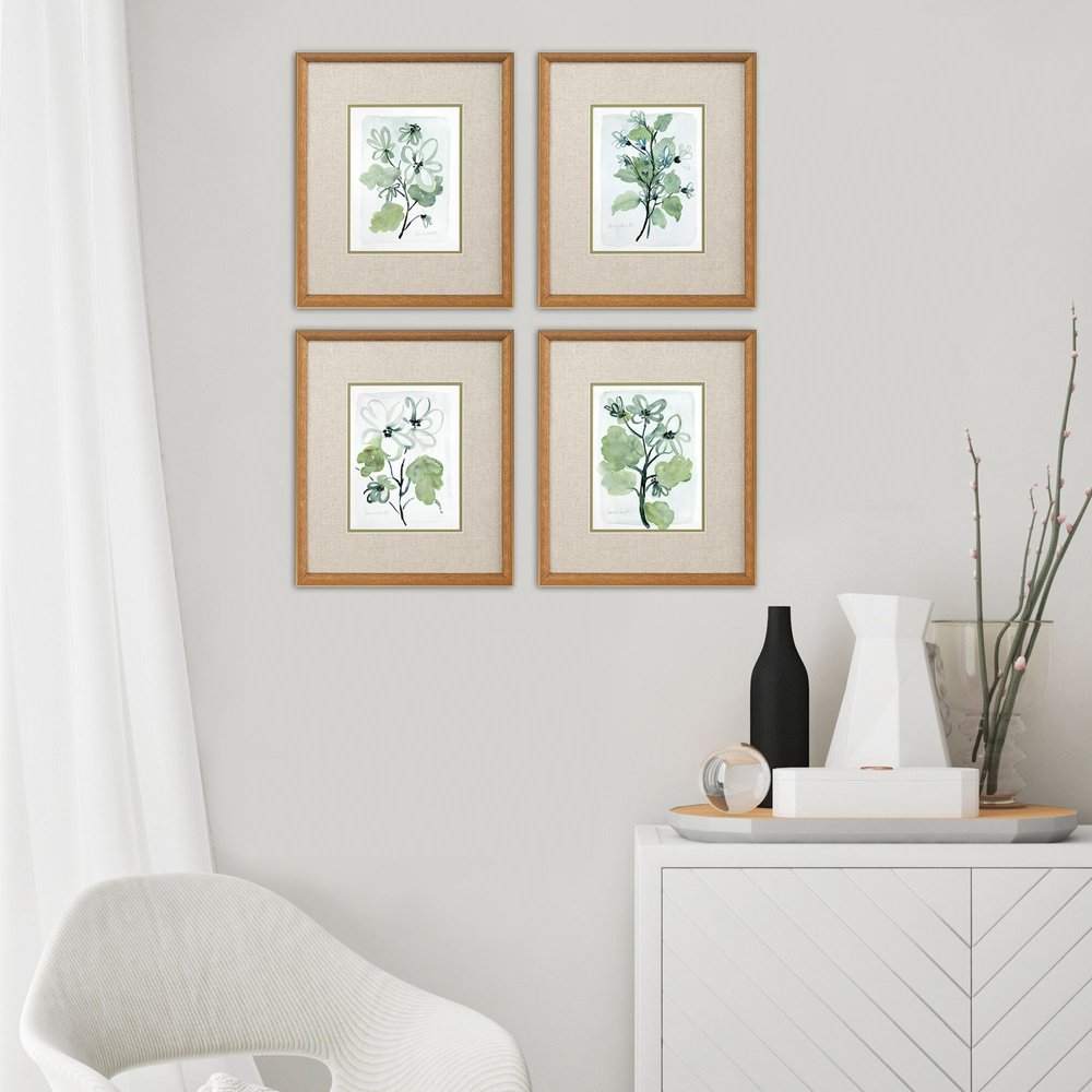 Set Of Four Dream Blossom Gold Framed Wall Art HomeRoots