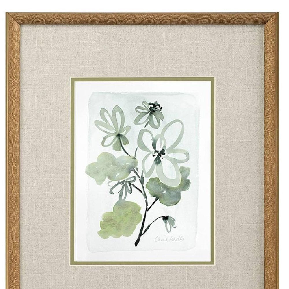 Set Of Four Dream Blossom Gold Framed Wall Art HomeRoots