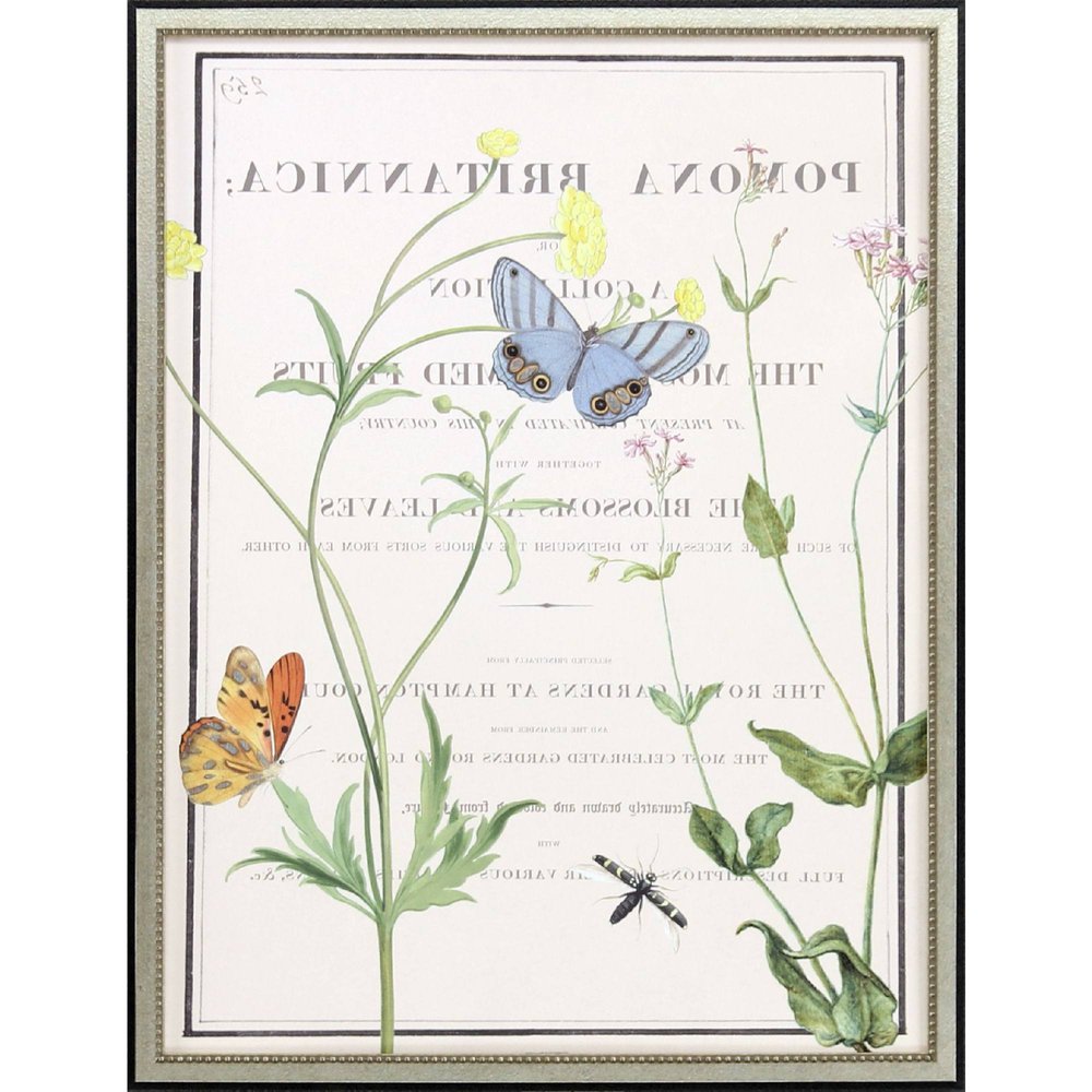 Ephemeral Bloom Silver Framed Wall Art HomeRoots