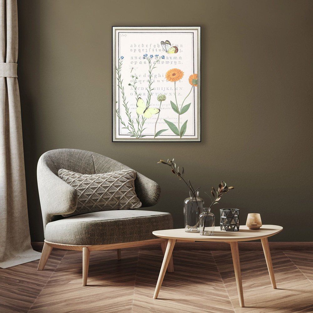 Ephemeral Flourish Silver Framed Wall Art HomeRoots