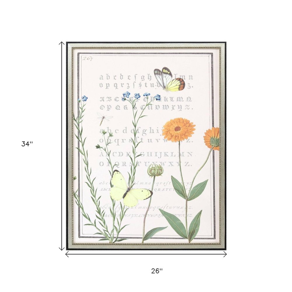 Ephemeral Flourish Silver Framed Wall Art HomeRoots