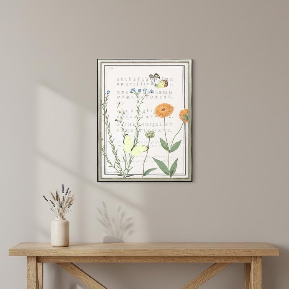 Ephemeral Flourish Silver Framed Wall Art HomeRoots