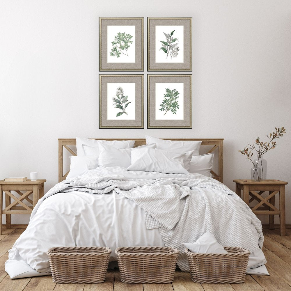 Set Of Four White Flowers Silver Framed Wall Art HomeRoots