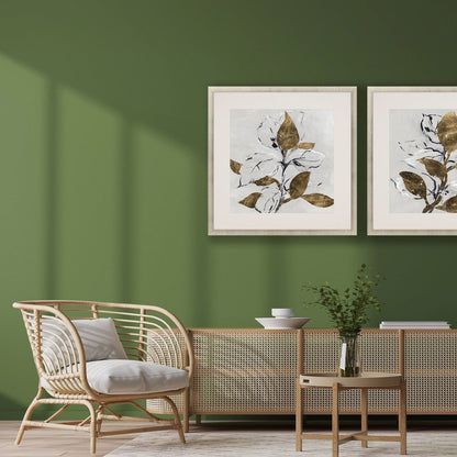 Golden Floral I Gold Framed Wall Art HomeRoots