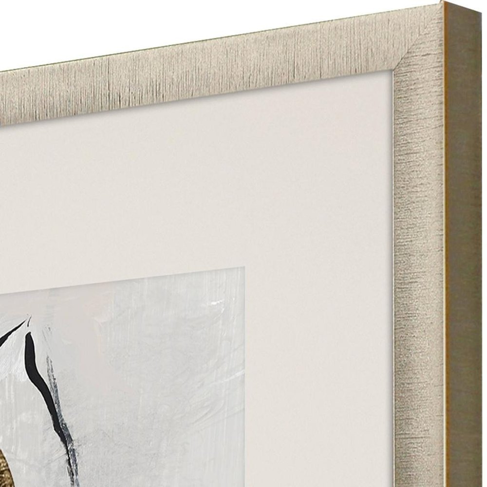 Golden Floral I Gold Framed Wall Art HomeRoots