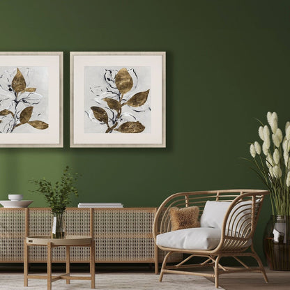 Golden Floral II Gold Framed Wall Art HomeRoots