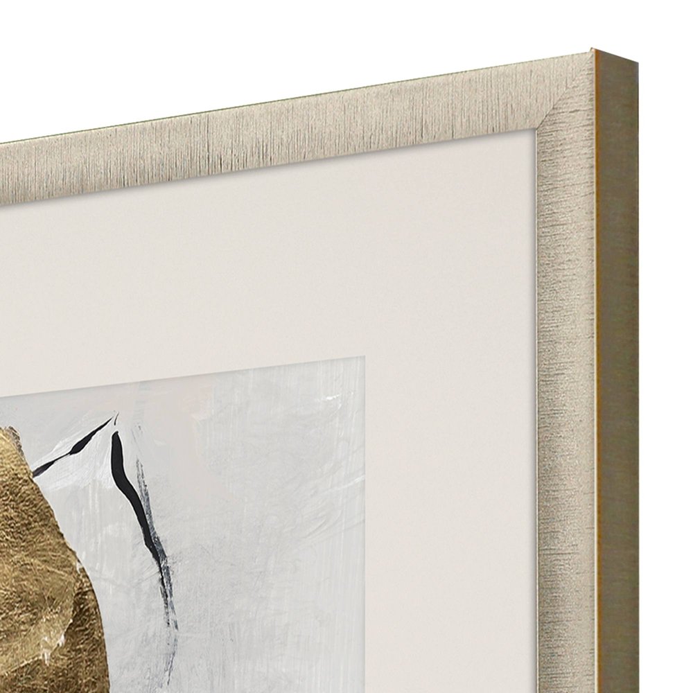 Golden Floral II Gold Framed Wall Art HomeRoots