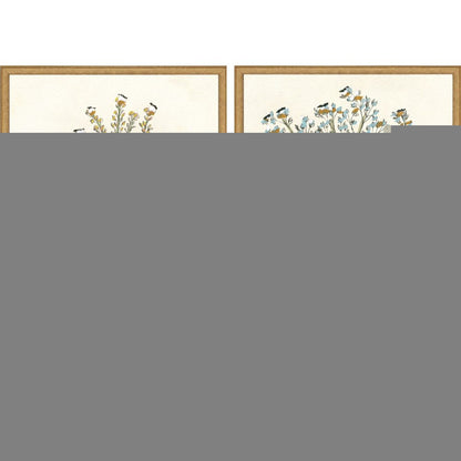 Set Of Two Botanical Plants I Gold Framed Wall Art HomeRoots
