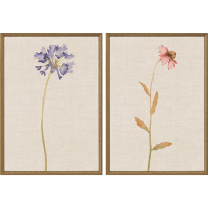 Set Of Two Wild Flourish I Gold Framed Wall Art HomeRoots