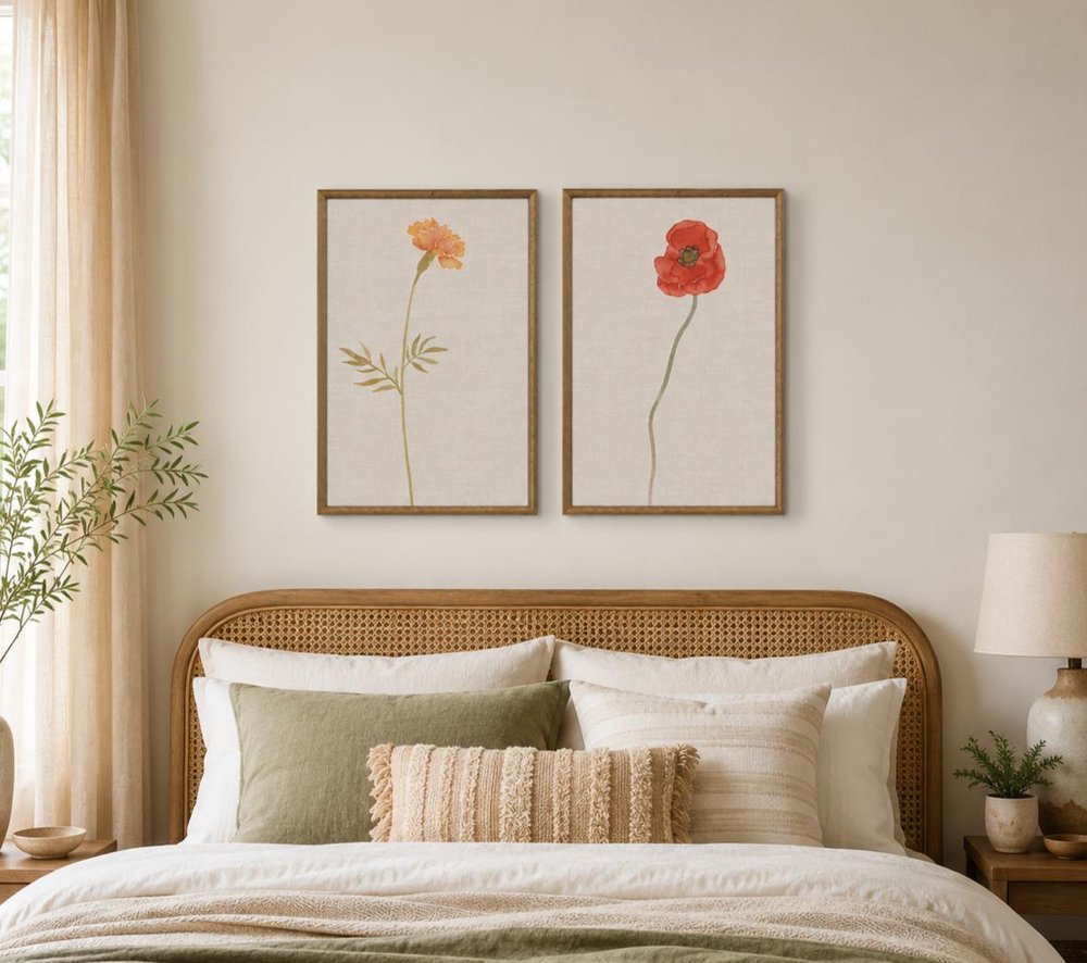 Set Of Two Wild Flourish II Gold Framed Wall Art HomeRoots