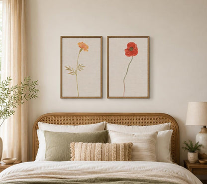 Set Of Two Wild Flourish II Gold Framed Wall Art HomeRoots