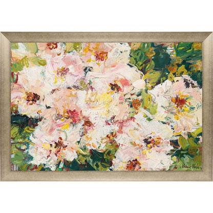 Rose Hedge Gold Framed Wall Art HomeRoots
