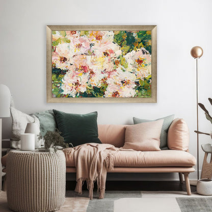 Rose Hedge Gold Framed Wall Art HomeRoots