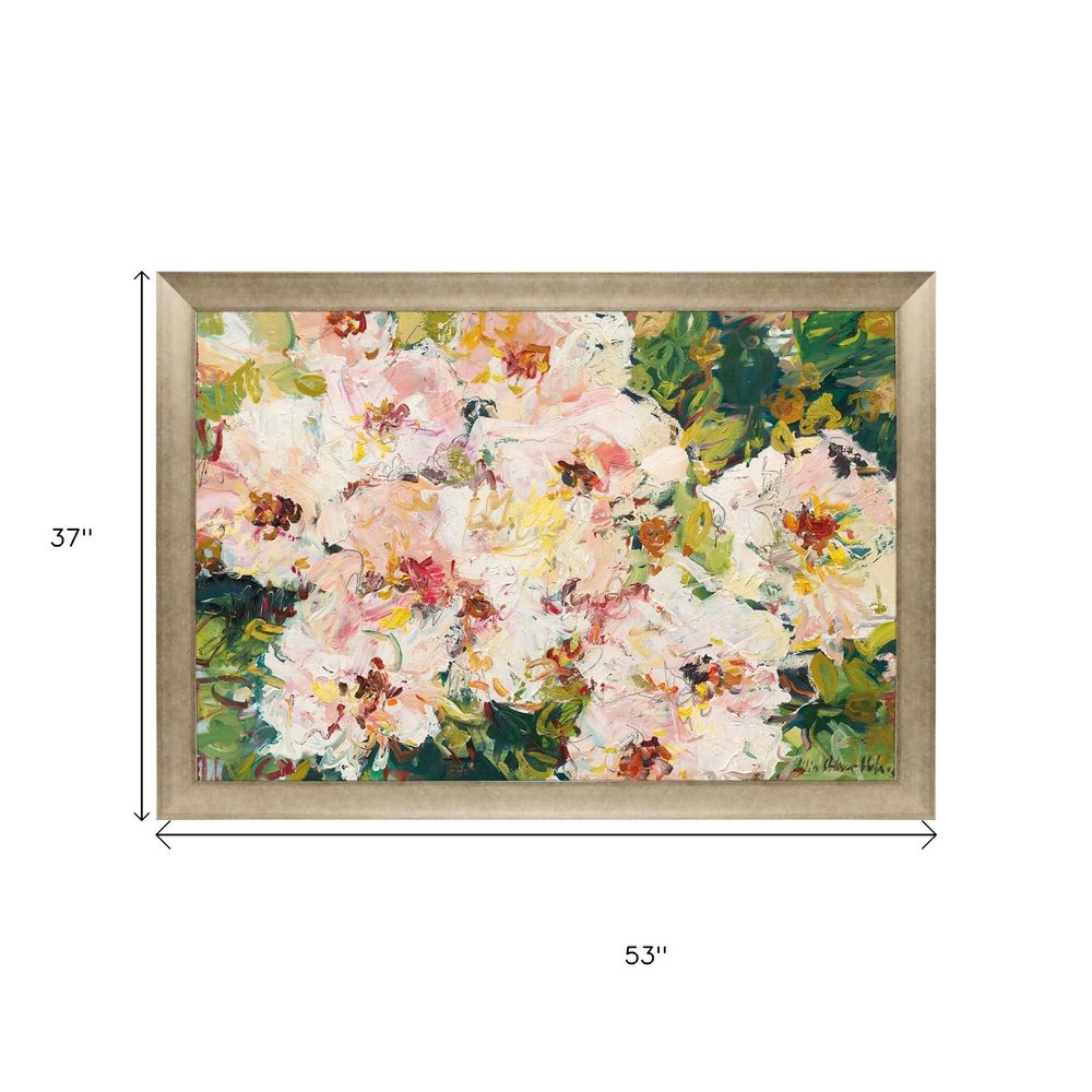 Rose Hedge Gold Framed Wall Art HomeRoots