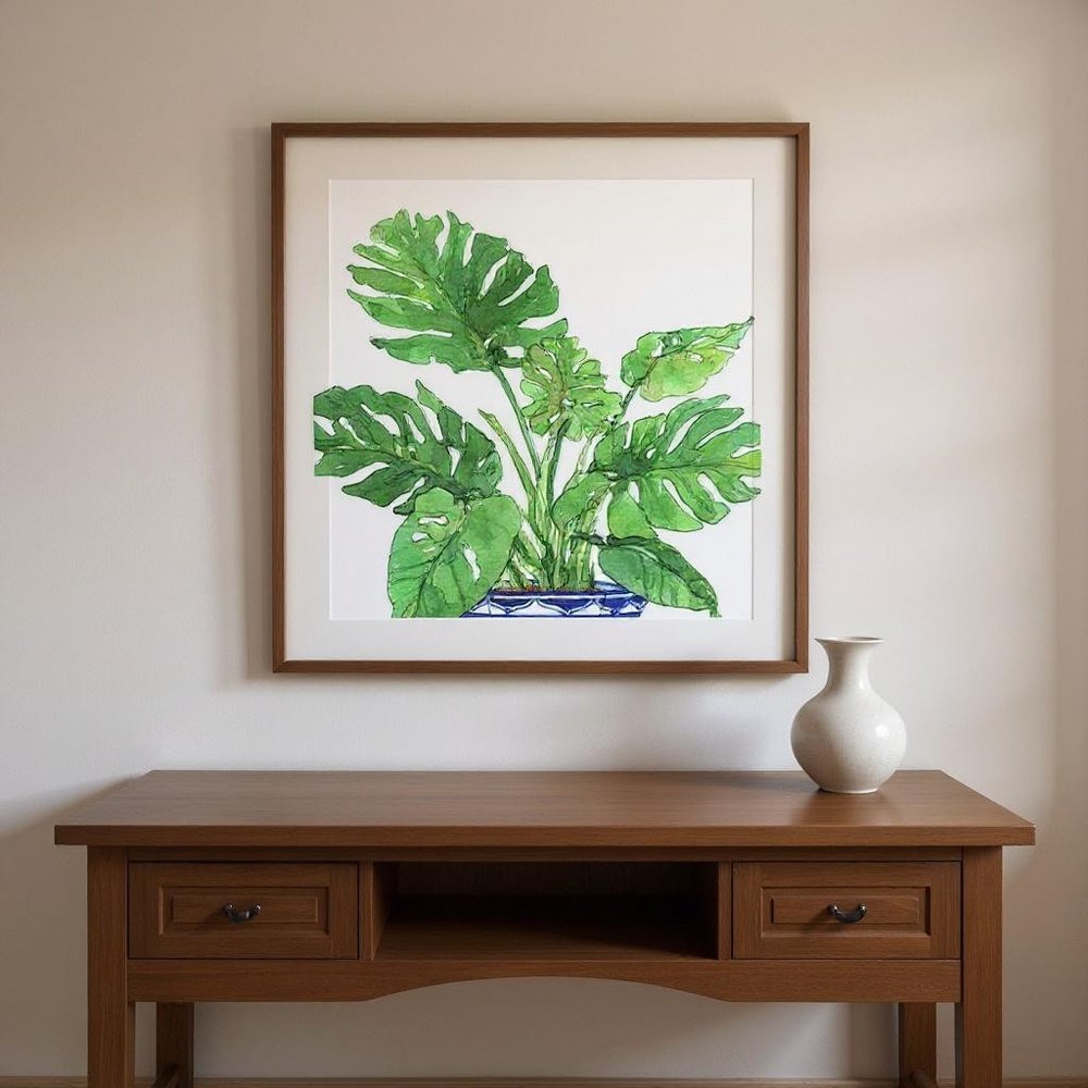 Set Of Four Botanical Blues Silver Framed Wall Art HomeRoots