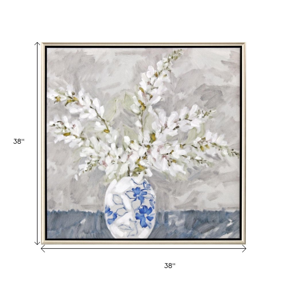 Calm Moment I Silver Floater Frame Wall Art HomeRoots