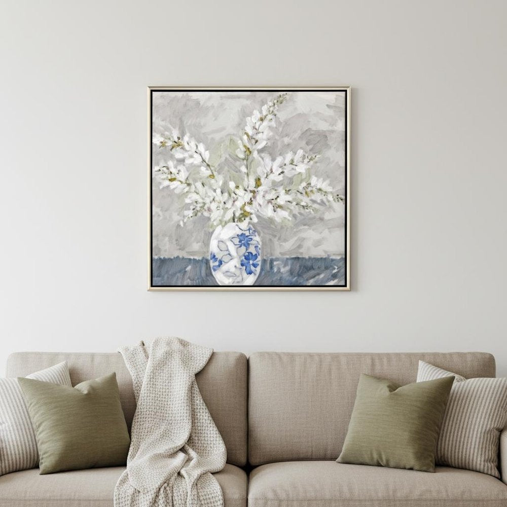Calm Moment I Silver Floater Frame Wall Art HomeRoots