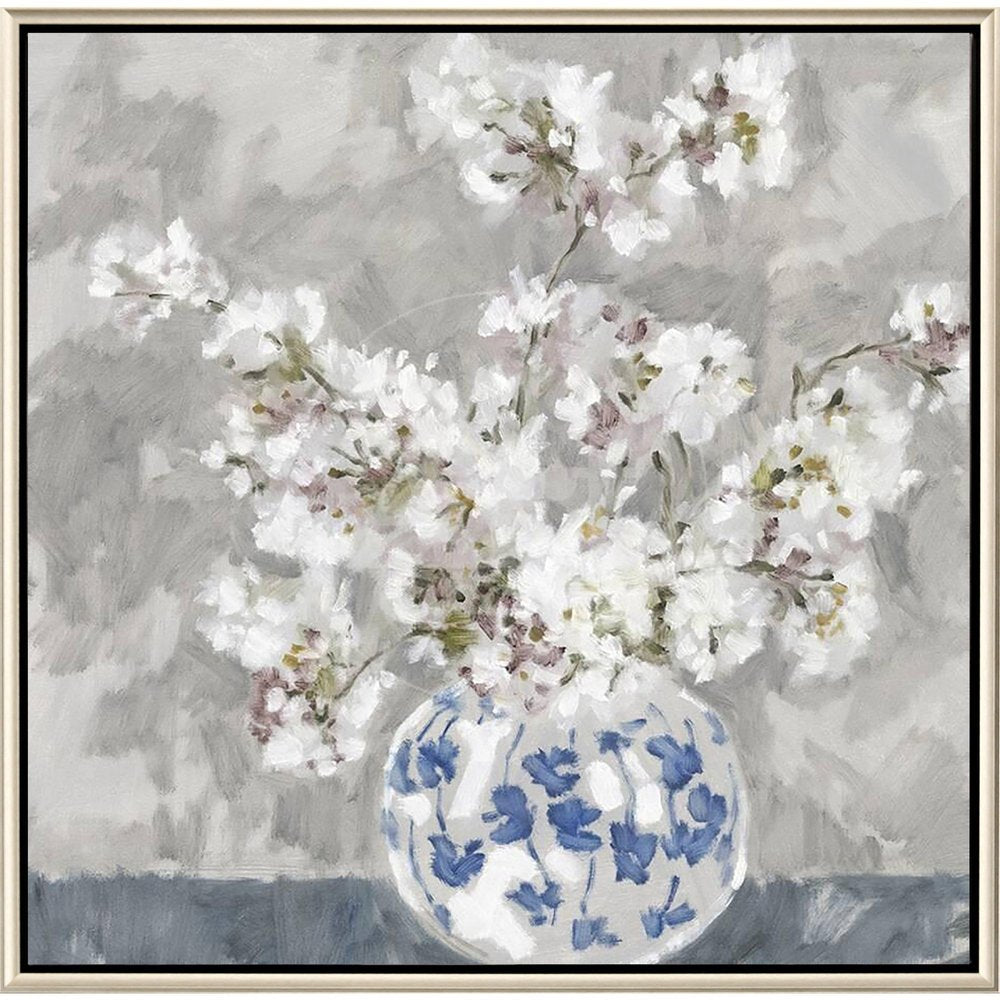 Calm Moment II Silver Floater Frame Wall Art HomeRoots