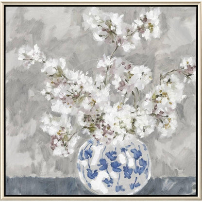 Calm Moment II Silver Floater Frame Wall Art HomeRoots